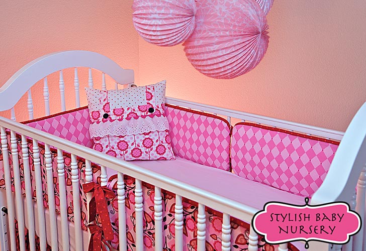 Stylish Baby Nursery: Crib Bumpers in Two Cool Fabs - Sew4Home