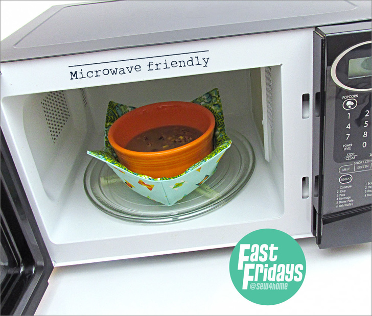 Pair of microwave safe bowl cozies