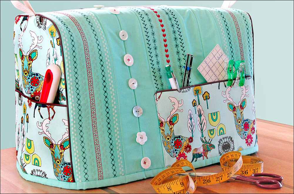 Sewing Machine Cover Foldable Sewing Machine Dust Cover with 3