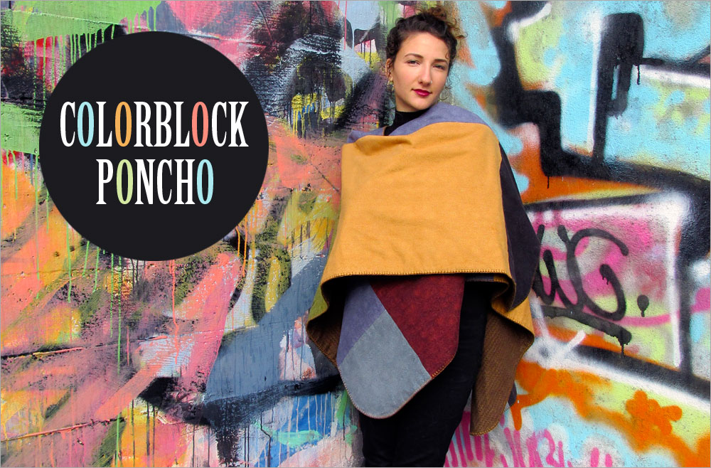 Color Block Poncho main image 1