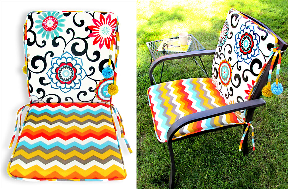 Outdoor Chair Cushions Sew4home, Small Round Chair Cushions With Ties