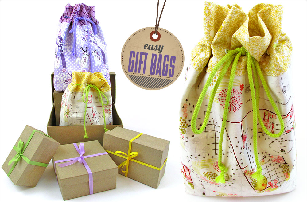 Pouch Eyelets Drawstring Gift Bag with Eyelet Drawstring Top - Sew4Home
